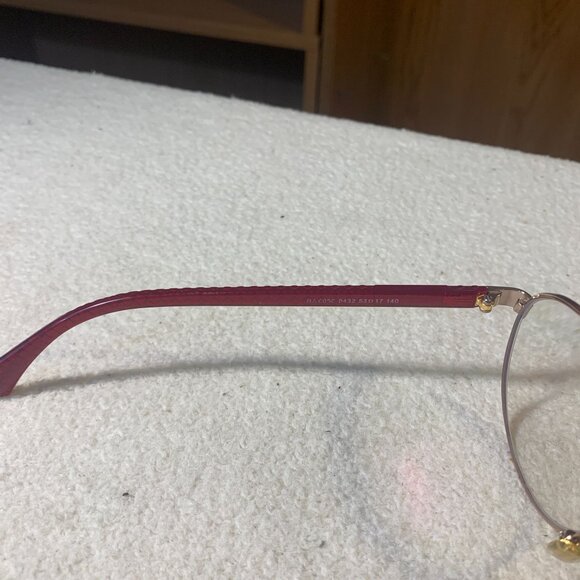 Ralph Ralph Lauren Eyeglasses RA6050 53-17 140 Red Gold Frames With Case - Picture 7 of 10